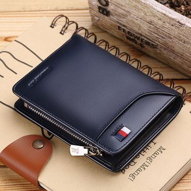 Emperor Paul Short Top layer Cowhide Genuine Leather Men's Change Wallet_voghion.com