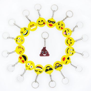 Expression keychain Q cute expression series emoji expression PVC keychain bag pendant car keychain wholesale_voghion.com