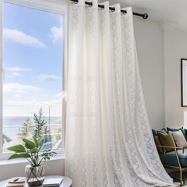 Lace Sheer Curtains Minimalist Openwork Voile Drapes With Light Filtering Privacy Elegant Window Treatment For Bedroom Living Room_voghion.com
