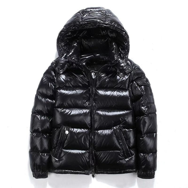 Down Coat Bright Face Trend Hooded Short Thick Winter Bomber Shiny Puffer Men's Jacket_voghion.com