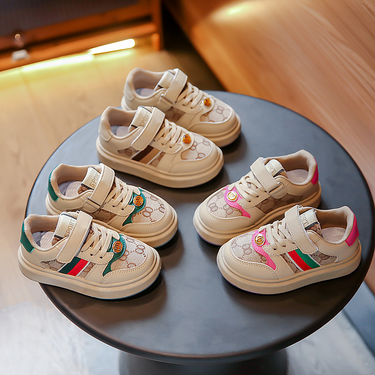 Girls' Shoes 2023 Spring Autumn Season New Network Red Soft Sole Breathable and Versatile Dad Children's Sports_voghion.com