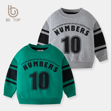 Children's Cartoon Autumn/Winter Baby Hoodie Alphabet Boy Cotton Pullover_voghion.com