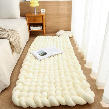 Luxury Knit Floor Cushion - Premium Woven Mat For Bedroom, Bay Window, Sofa & Tatami, Soft And Cozy Home Decor_voghion.com