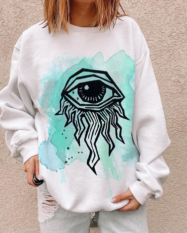 Women's Clothing Firebird Print Casual FashionColor Letter Print Long Sleeve Pullover Terry Cotton Sweatshirt_viptrois.com