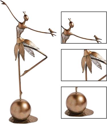 Home Gardening Iron Metal Dancing Girl_voghion.com