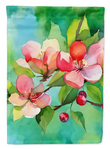 Arkansas Blossom in Watercolor Garden Flag Mailbox Flag Decorative Yard Flag Banner Outside Patio Artwork Yard Flower Beds, Garden Size, Multico_voghion.com