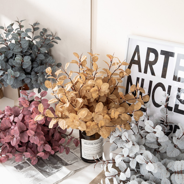 apple leaf artificial flower fake flowers and green plants wedding decoration crafts _voghion.com