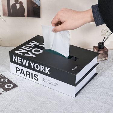 Luxus Buch Stil Tissue Box Serviette Halter Fall Papier Box Container Mode Hotel Lagerung Box Hause Tisch Dekoration Ornamente_voghion.com