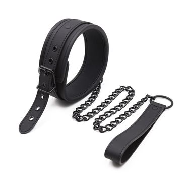Sex Products SM Leather Black Pin Buckle Collar Bondage Toys Flirting Leash Neck Collar Leather_voghion.com