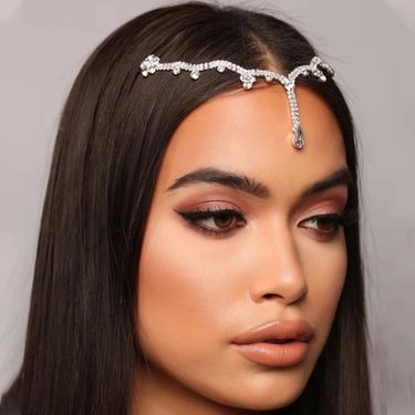 Luxury Water Drop Gem Forehead chain Women's Trendy Elegant and Novel Bilateral Rhinestone Hair Accessories chain_viptrois.com