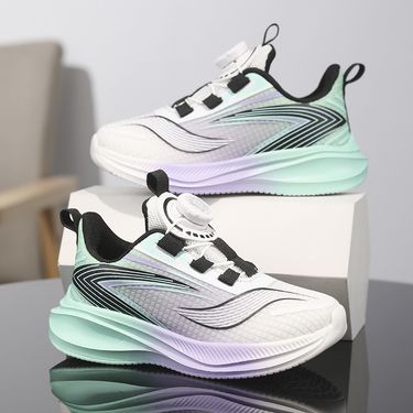 Children's Sports Shoes New Mesh Breathable Boys Student Special Running Shoes Lightweight Girls Campus Rotating Buttons_voghion.com
