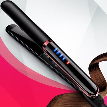 Rose Domestic Use Electric Curling Iron Hair Straightener Curler_voghion.com