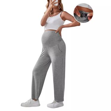 Family matching 2024 new women's maternity pants women's straight pants large size popular maternity pants_voghion.com