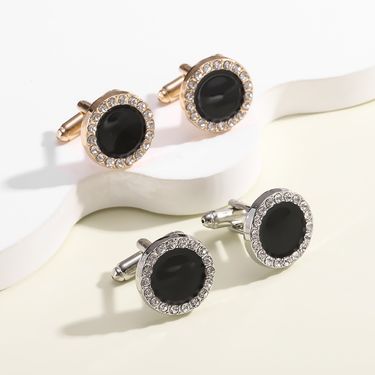 New hot selling men's fashion French alloy diamond cufflinks cuff nails shirt buttons_voghion.com