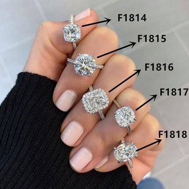 Luxury Halo Engagement Rings for Women, Round & Square Cubic Zirconia Wedding Rings, Sparkling CZ Solitaire Bridal Jewelry_voghion.com