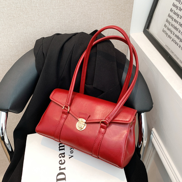 Retro High-end Underarm Document Tote Bag Female 2023 New Fashion Simple commuter shoulder bag_voghion.com