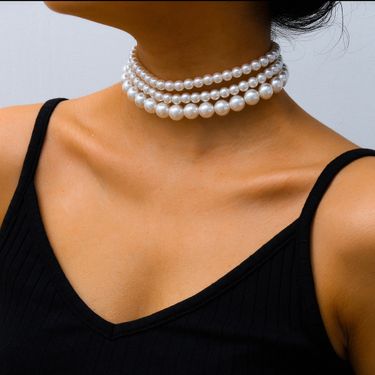 Bohemian Style Fashion Multi-layered Necklaces Popular Street Photography Pearl Necklaces_voghion.com