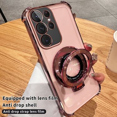 For Samsung S24 S22 Ultra A34 A53 A15 A52 A05 A32 A35 S23 Len Film Protect Transparent Bracket Cover_voghion.com