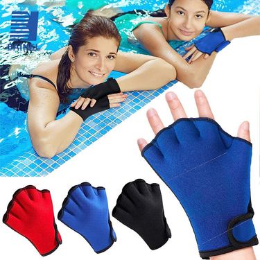 Pair of Swimming Fingerless Gloves Duck Palm Flippers Snorkelg Surfing Resistance Training Paddg Pool Exercise_voghion.com