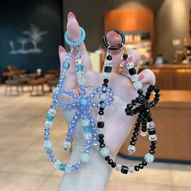 Phone Accessory Bundles & Sets High Grade Ins Style Crystal Dripping Diamond Beaded Pendant Mobile Phone Case Lanyard Key Pendant Versatile Bracelet_voghion.com