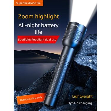 Shenhuo SupFire Flashlight Strong Ultra Bright Long Battery Life Outdoor Survival Zoom Military Small Portable Home Use_voghion.com