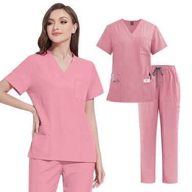Women's Clothing Multicolor Split Suits Nurse Uniforms Work Clothes Protective Clothing Professional Work Clothes Technician Uniform Dental_voghion.com