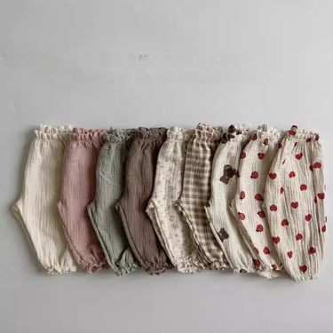 Korean-style Baby Casual Pants Baby Anti-mosquito Pants Girl Class A Summer Thin Trousers Cartoon Pure Cotton Bloomers_voghion.com