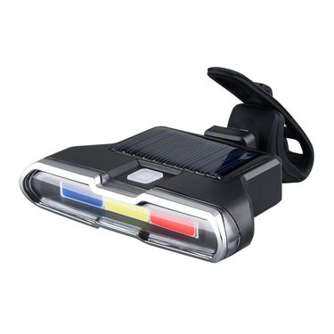 New Solar Powered Rechargeable Bicycle Warning Mountain Bike Creative Type-C Tri Color Tail Light_voghion.com