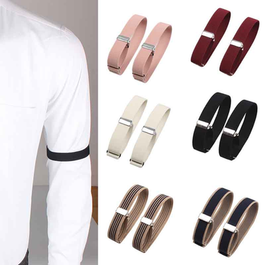 1Pair Elastic Armband Shirt Sleeve Holder Women Men Fashion Adjustable Arm Cuffs Bands for Party Wedding Clothing Accessories_voghion.com