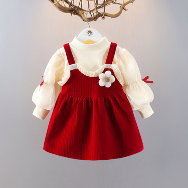 kid's clothing Children's winter clothes for babies Fashion winter dresses for girls with fleece_voghion.com