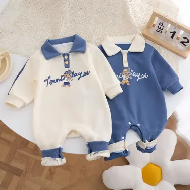 Baby Boys Girls Babies Handsome Onesies Newborn Outing Outfit Birthday Super Cute Spring and Autumn Clothes Rompers_voghion.com