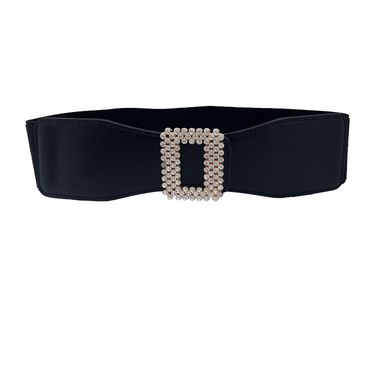 Decorative Wide For Dresses, Coats, Down Jackets, Elegant Versatile High-End Belt Elastic Waistband_voghion.com