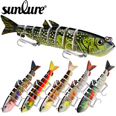New Lure Fish 13cm 22g Plastic 8-Section Multi-Section Hard Sea Bait Fishing Gear_voghion.com