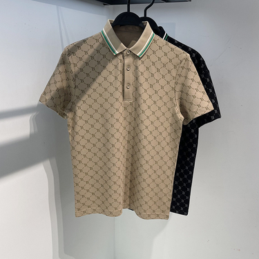 Fashionable And Trendy Summer New Men's Polo Shirt With Full Body Printed Lapel Short Sleeved T-shirt_voghion.com