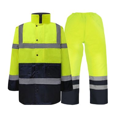 Men's Clothing Reflective Clothing Work Clothes Suit Road Traffic High Visibility Reflective Rain Pants Winter Waterproof Warm Reflective Jacket_voghion.com