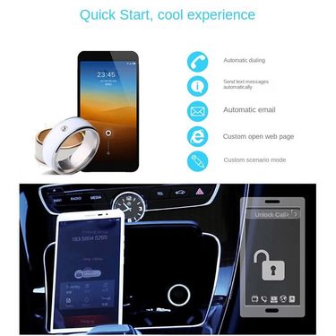 Hot sales Multifunctional Smart Stainless Steel Magic Wear NFC Finger Ring Waterproof Wearable Connect for Android Phone Men_voghion.com