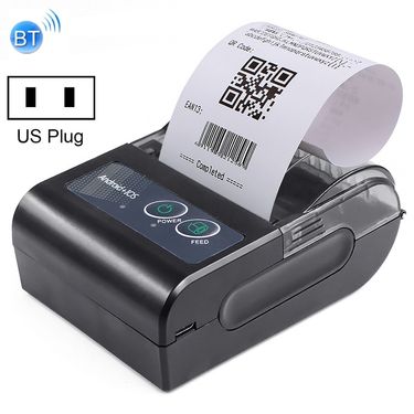 58HB6 Portable Bluetooth Thermal Printer Label Takeaway Receipt Machine, Supports Multi-Language & Symbol/Picture Printing, Model: US Plug (Spanish)_voghion.com
