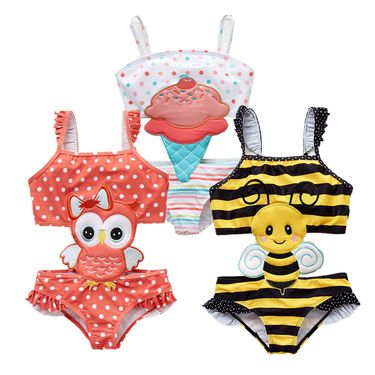 Mother&Kids sw Children's Swimsuit Quick dry Big Kids Girls cartoon one-piece girls swimsuit_voghion.com