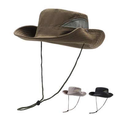 Hot Sale Summer Men Bucket Outdoor UV Protection Wide Brim Panama Safari Hunting Hiking Casual Sun Cap Beach Sunscreen Fisherman_voghion.com