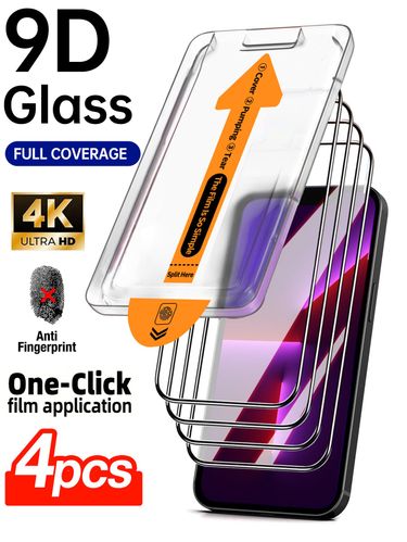 4Pcs HD Tempered Glass Screen Protectors Compatible With IPhone 17ProMax/16 ProMax/16 Plus/16E/15_voghion.com
