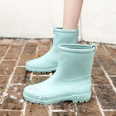 Fashion And Casual Women's Drawstring Rain Shoes Sizes 36-41_voghion.com