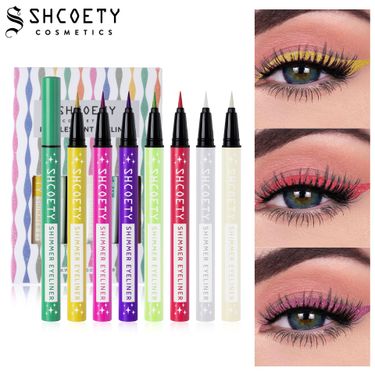 Eye Shadow & Liner Combination Color Pearlescent Eyeliner Set Pearlescent Fine Glitter Eyeliner Liquid Painted Face Color Waterproof And Sweat Proof_voghion.com