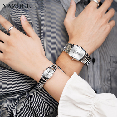 Yazole 571 Tungsten Steel Men's Watch Fashion Glow Waterproof Student Couple Quartz Men's and Women's Watch_voghion.com