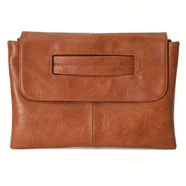 Designer 2025 Fashion Women's Envelope Clutch Laptop High Quality Leather Messenger Bags For Women Trend Handbag Large_voghion.com