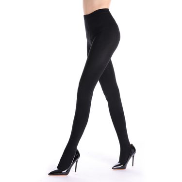 Cross-border multi-size light leg artifact winter 100D plus velvet padded cold-proof warm large size black bottoming pantyhose_voghion.com
