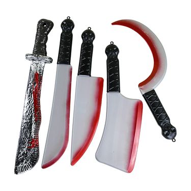 Halloween Bloody Fake Plastic Knife For Kids Toy Gift Horror Cosplay Costume Party Props Halloween Decorations 2024 Supplies_voghion.com