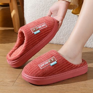 Plush Lined Slippers - Winter Warm House Shoes With Anti-Slip EVA Sole, Soft Fleece Interior, Unisex Home & Indoor Comfort_voghion.com
