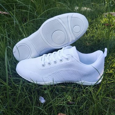 YINGRUI Girls White Cheerleading Shoes Breathable Youth Cheer Competition Sneakers Athletic Training Dance Tennis Walking Shoes_voghion.com