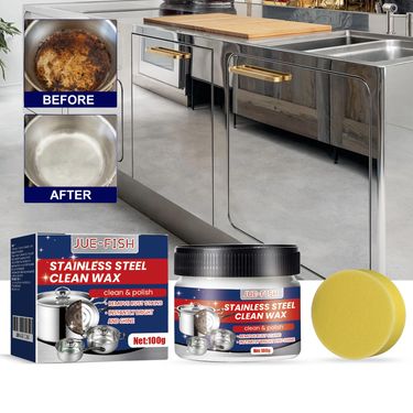 Stainless Steel Cleaning Paste, Kitchen Utensils, Pots, Stoves, Heavy Oil Stains, Rust Removal, Cleaning And Descaling Paste_voghion.com