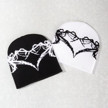 Unisex Hats Halloweenies Spider warmer than heart knitted hats for men and women_voghion.com